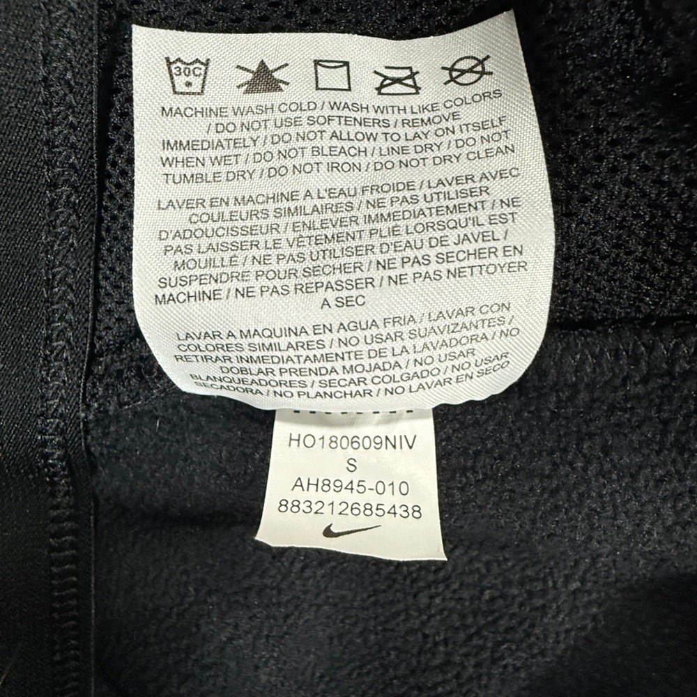 NIKE Therma-Fit Wide-Leg Training Pants Womens S Black Drawstring Athletic Gym - Picture 10 of 11